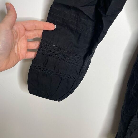 Vetta Capsule Black The Long Sleeve Lace Dress Reversible V-neck Scoop M Medium - Picture 5 of 9